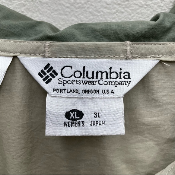 Columbia Beige Hoodie Windbreaker Pullover Women’s XL - Picture 7 of 12